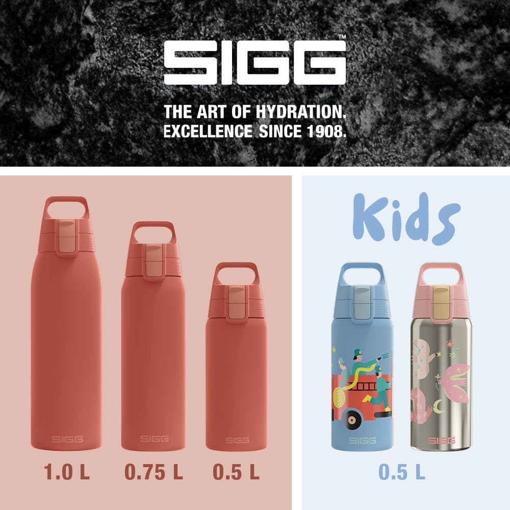 SIGG - Isolierte Trinkflasche - Thermosflasche Shield Therm One Eco Red - kohlensäurehaltige Getränk