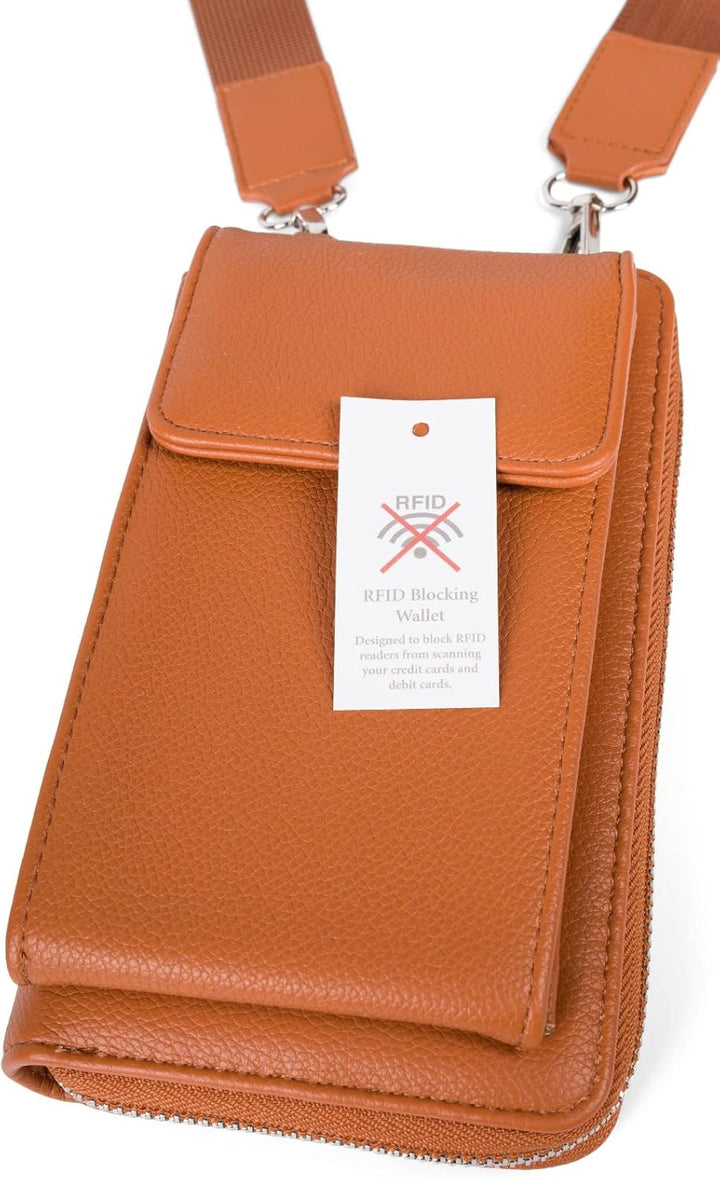 styleBREAKER Damen Taschen Set 2-Teilig Mini Bag mit Handy Fach und RFID Schutz, Umhängetasche, Hand