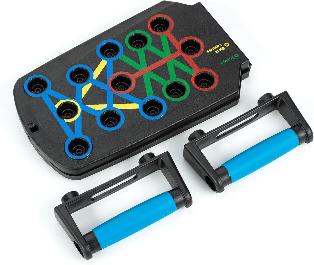 Gymtek Faltbare Liegestütze Brett - Push Up Board mit Liegestützgriffe für Ganzkörper-Training & Eff