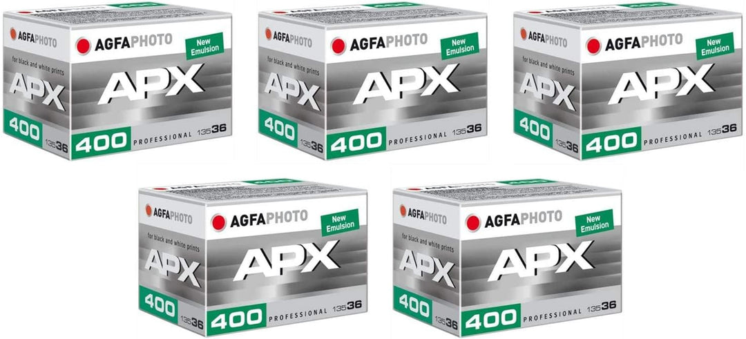 AgfaPhoto APX 400 Prof. 135-36 S/W Film (Neue Emulsion) - 5x1 Modell