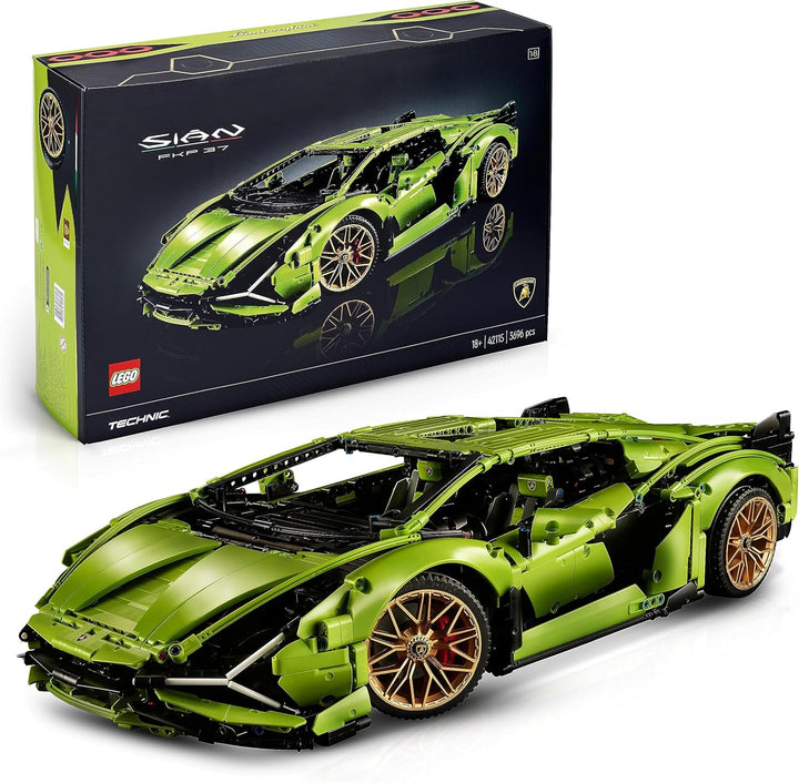LEGO Technic Lamborghini Sián FKP 37 Rennauto, Modellbausatz für Erwachsene & Icons Bonsai Baum Set