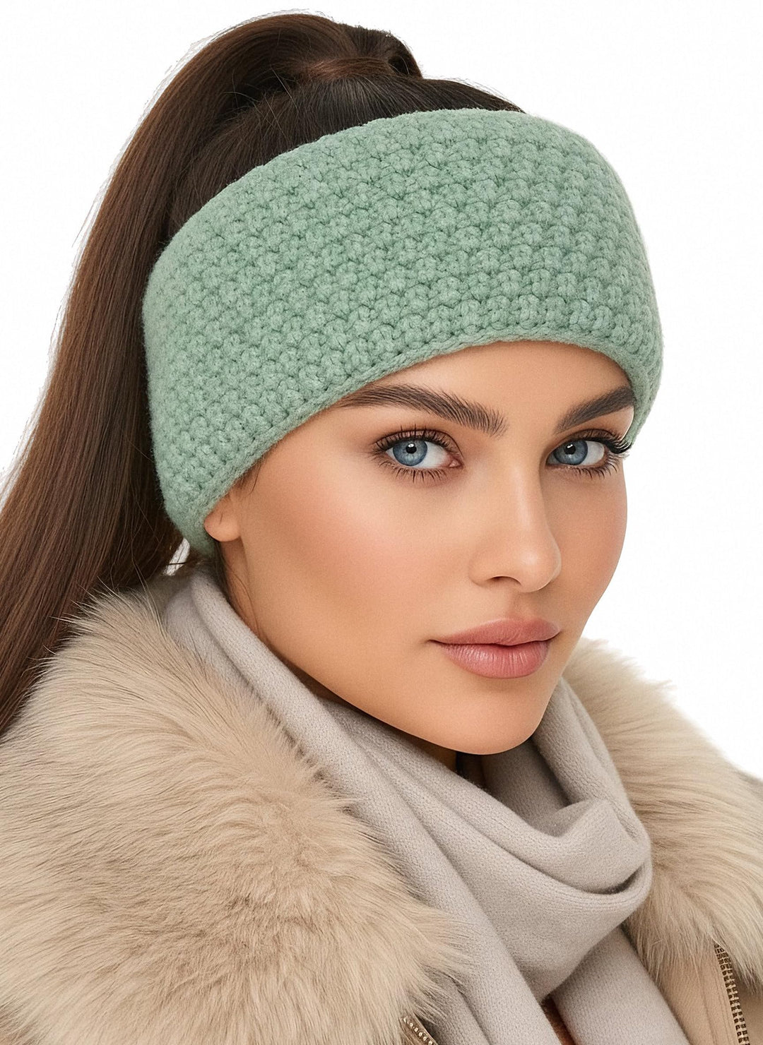 Baesics Stirnband Mint für Damen & Herren – warme & elastische Unisex Ohrenwärmer mit Fleecefutter -