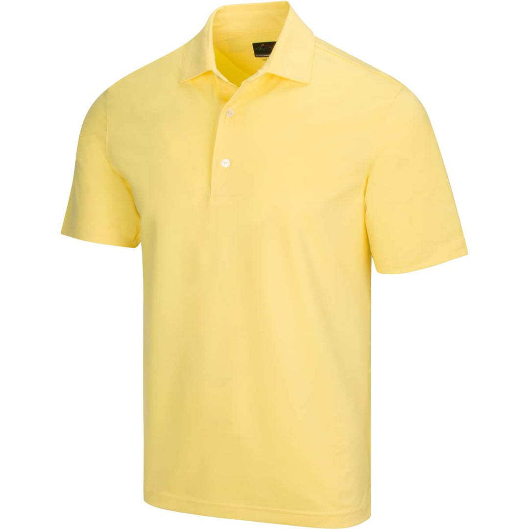 GREG NORMAN Herren Freedom Micro Pique Poloshirt Golfhemd, M Gelb