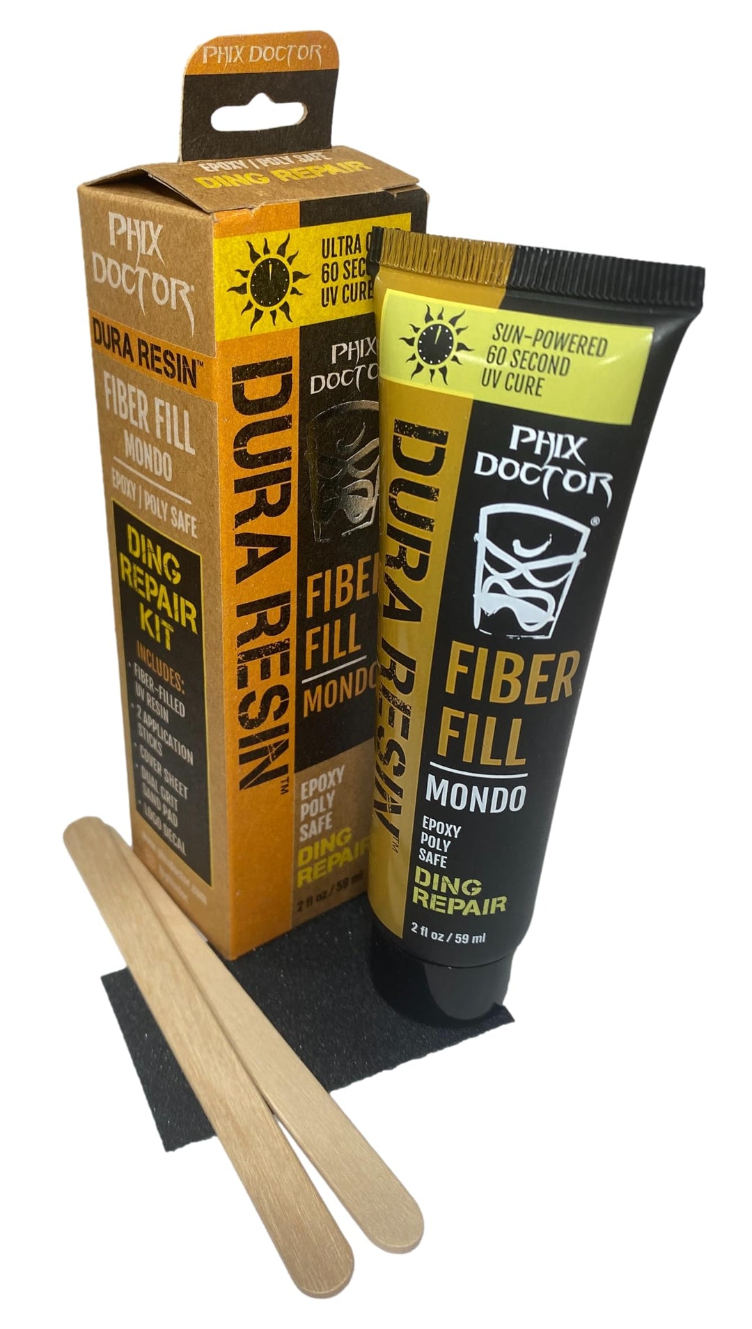 Phix Doctor 2016 Harte Rez Sunpowered Fibre Filled Surfboard Repair Solution 2.25oz PHD009