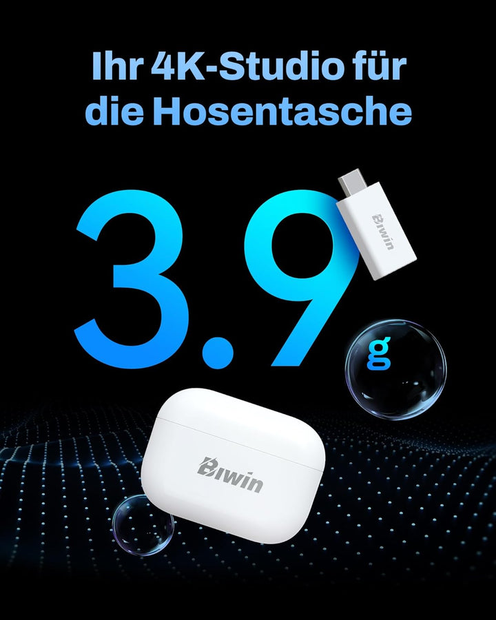 Biwin USB-Stick UD400 512GB USB 3.2 Gen1, Übertragungsgeschwindigkeiten bis zu 450 MB/s, tragbares F