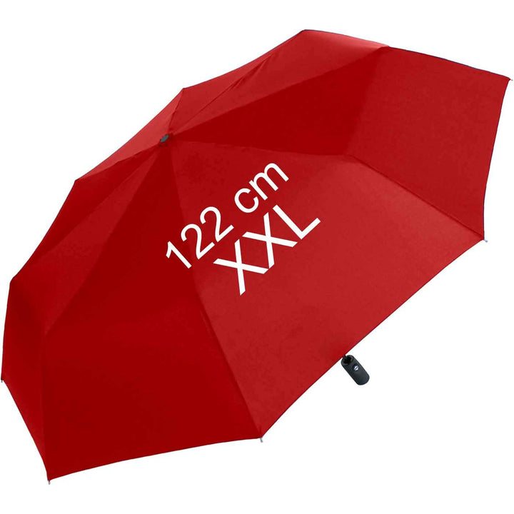 XXL Taschenschirm mit Auf-Zu-Automatik - Full Class - 122 cm grosses Dach Dunkel-rot, Dunkel-rot