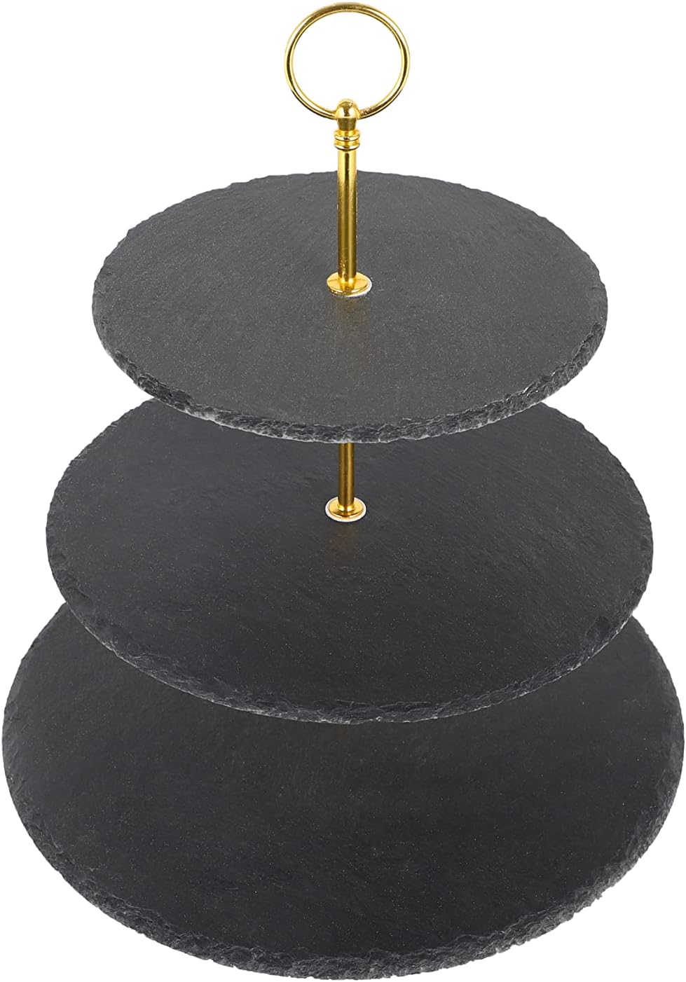 ECHTWERK EW-ET-1782G Etagere-/ Servier-Ablage für Gebäck, Obst, Käse und Dessert aus Naturschiefer m