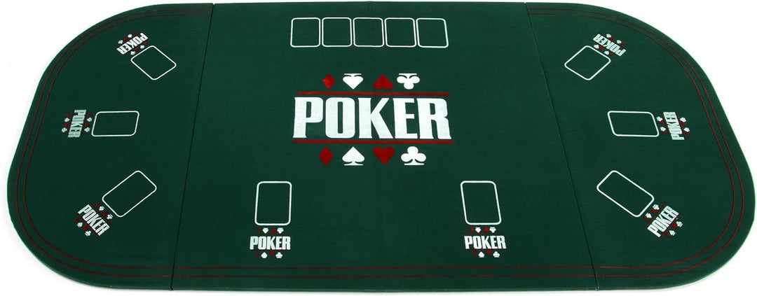 Nexos Trading Faltbare Tischauflage Casino Pokertisch Pokerauflage Holzverstärkt klappbar 160 x 80 c