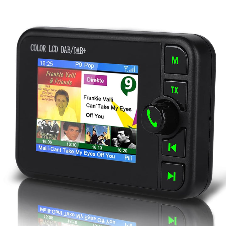 DAB Adapter für Autoradio,Auto Audio Player 2,4" LCD Display mit Bluetooth Freisprecheinrichtung+DAB