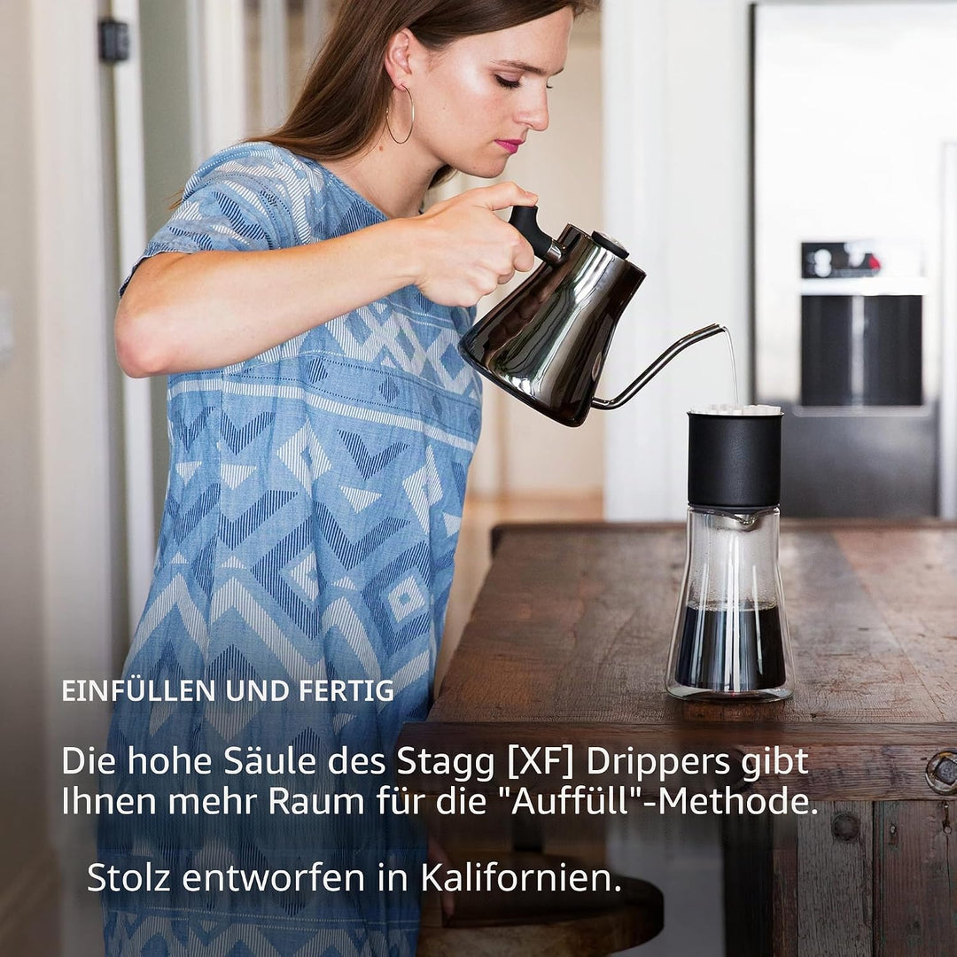 Fellow Stagg Kaffeezubereitungsset (Tropfer mit Beziehungshilfe, doppelwandiger Glaskanne und 20 Pap