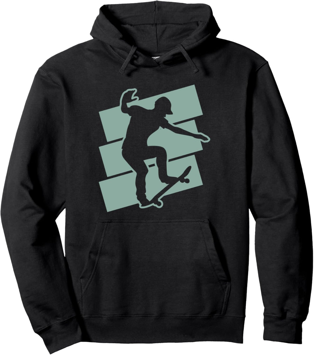 Skateboarder Silhouettenläufer Pullover Hoodie