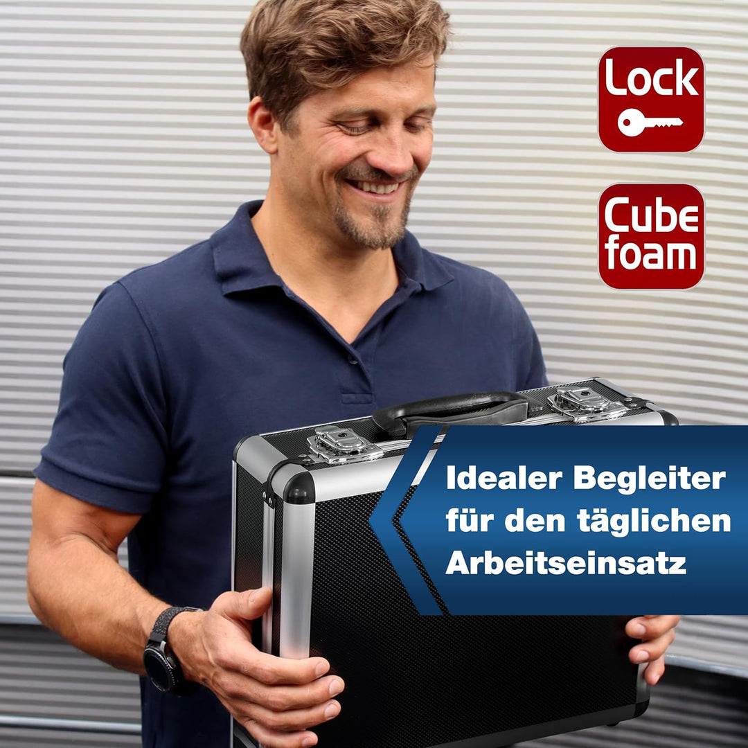 PeakTech P 7300 – Universal Koffer für Messgeräte, Robuster Tragekoffer, Werkzeug Aufbewahrung, Würf