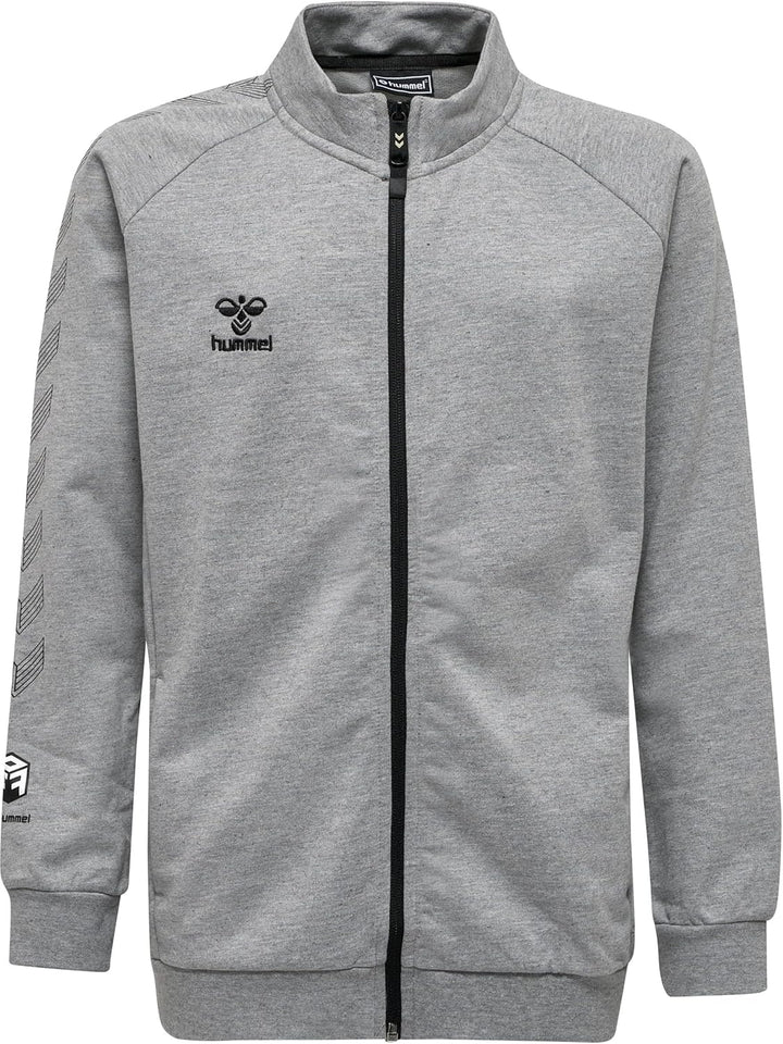 hummel UNI_KIDS Hmlmove Grid Cotton Zip Jacket Kids jacket 140 GREY MELANGE, 140 GREY MELANGE