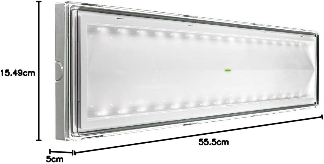 Beghelli BEG8584 LED-Notfall-Deckenleuchte, 18 W, mehrfarbig, Glas; Polycarbonat, Stahl