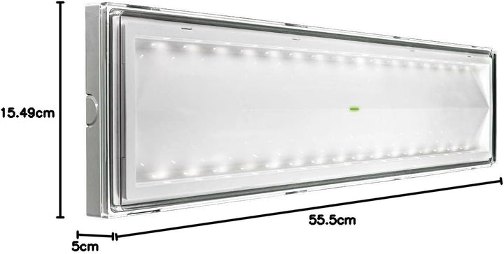 Beghelli BEG8584 LED-Notfall-Deckenleuchte, 18 W, mehrfarbig, Glas; Polycarbonat, Stahl