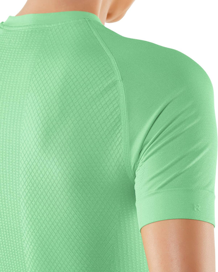 FALKE Damen Cool V Neck Funktionsshirt Kurzarmshirt warme bis heisse Temperaturen Funktionsunterwäsc