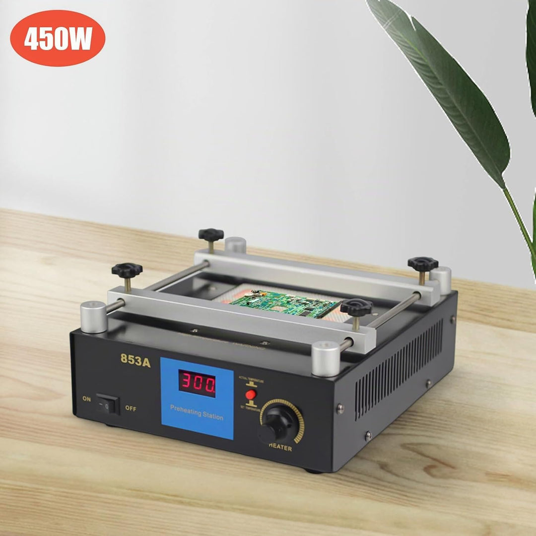 853A BGA SMD Aufwärmstation Heizplatte, 220V 450W Infrarot Rework Elektronische Heizplatte VorwäRmst