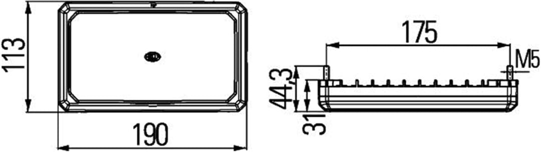 HELLA - LED-Arbeitsscheinwerfer - Flat Beam 1000 - 24/12V - 1100lm - Anbau/Schraubanschluss - stehen