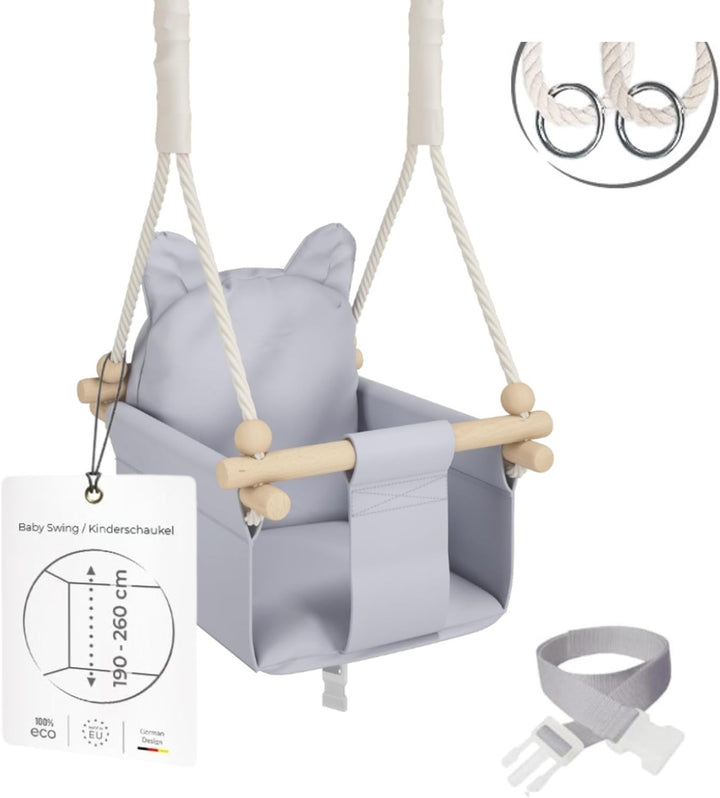 MAMOI® Babyschaukel, Baby schaukel Indoor, Kinderschaukel aus Holz, Holzschaukel für Kinder, Schauke