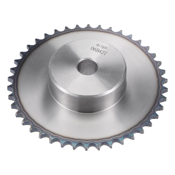 sourcing map 42 Zähne Kettenrad Typ B Einzelstrang 3/8" Teilung 16mm Bohrung A3 Kohlenstoffstahl für