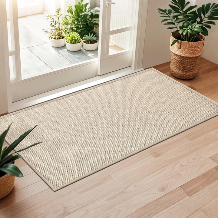 LEKEEPGO Fussmatte Innen 60 x 120 cm, rutschfest Fussmatte, waschbar Schmutzfangmatte, Dünn Türmatte