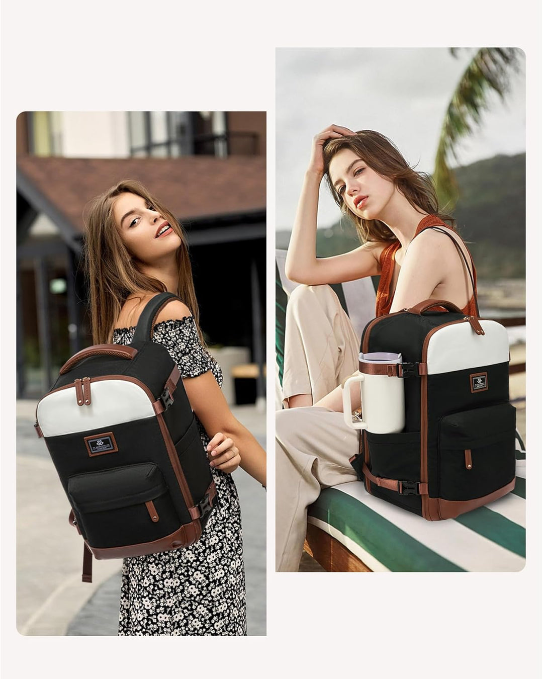 LOVEVOOK Reiserucksack Handgepäck Flugzeug, 40L Reise Rucksack Damen mit 17,3 Zoll Laptopfach, Gross
