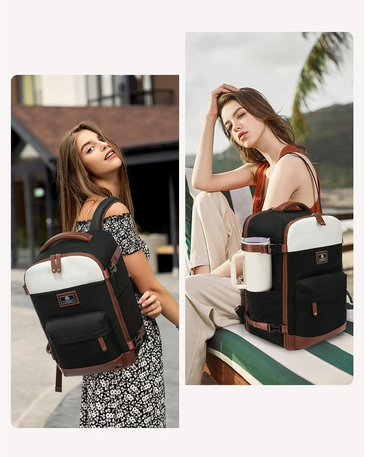 LOVEVOOK Reiserucksack Handgepäck Flugzeug, 40L Reise Rucksack Damen mit 17,3 Zoll Laptopfach, Gross