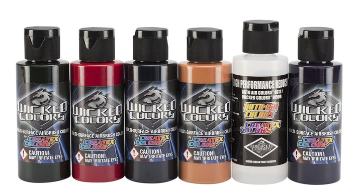 Wicked Colors Steve Driscoll Flesh Airbrush Set, 57 g Wicked Colors Flesh Tone Set, Wicked Colors Fl