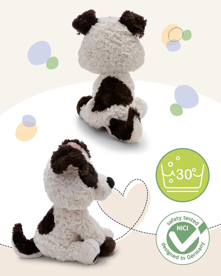 NICI Kuscheltier Hund 20cm - weiss - 62137 | Stofftier aus weichem Plüsch, niedliches Plüschtier zum