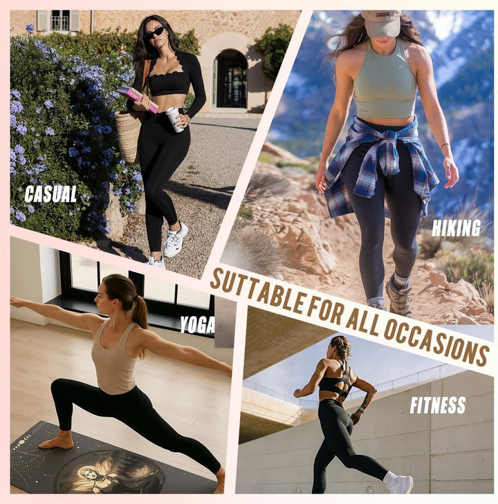 ACTINPUT Leggings Damen High Waist Leggins Blickdicht Schwarze Sportleggings Lang Elastische Yogahos