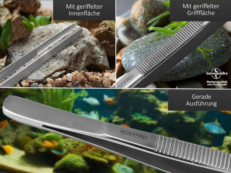 Aquarium Pinzette Gerade Futterpinzette Pflanzenpinzette 9 cm bis 60 cm (60,0 cm), 60,0 cm