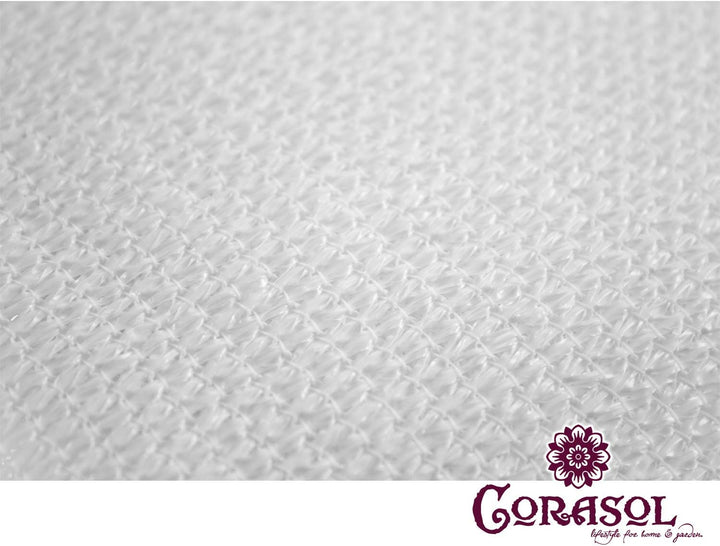 Corasol COR10SQ36-WH Premium Sonnensegel 3,6 x 3,6 m, quadratisch, weiss