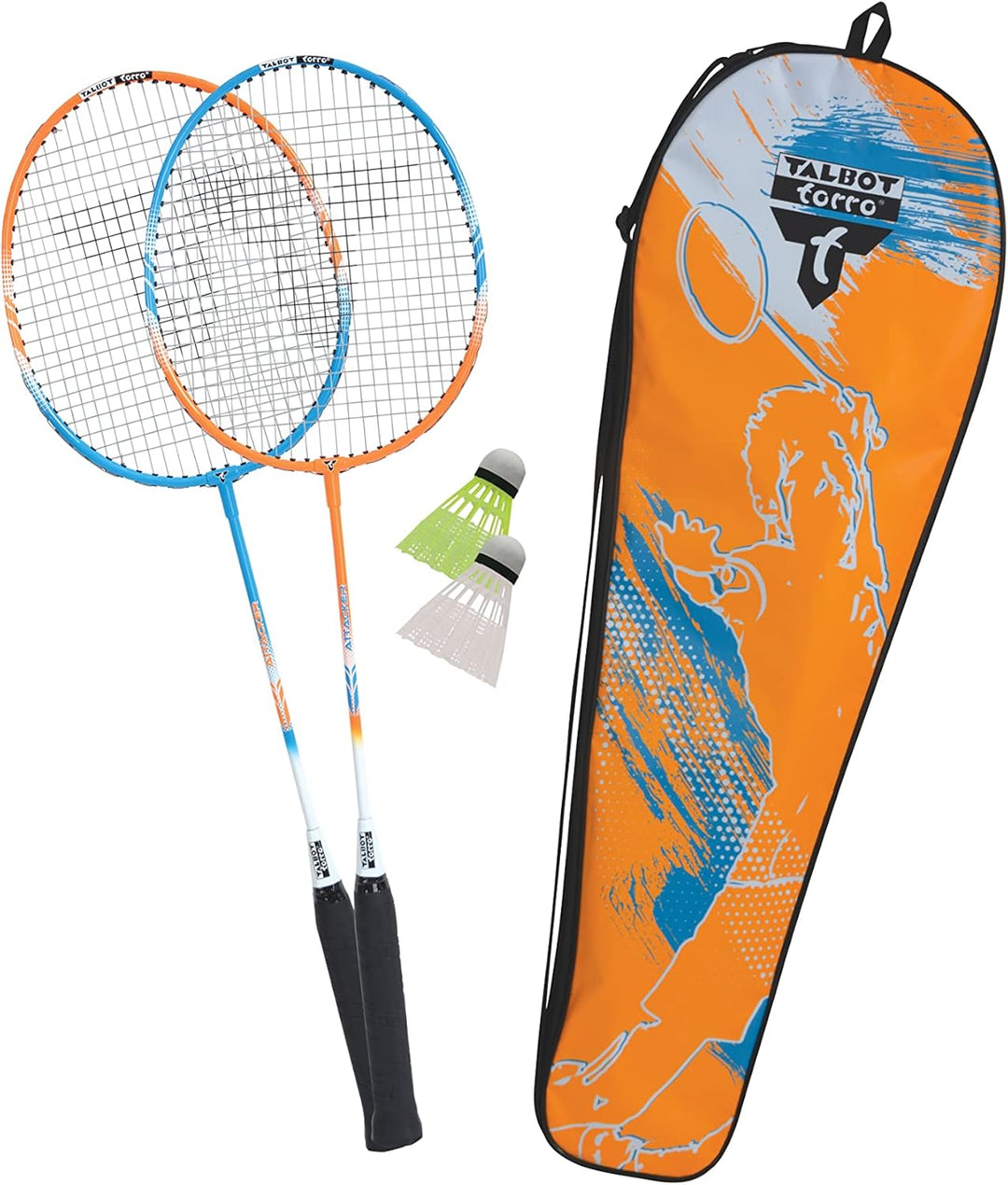 Talbot Torro Unisex – Erwachsene Badminton-Set 2-Attacker & JOOLA 54820 Tischtennis-Set Duo Bestehen