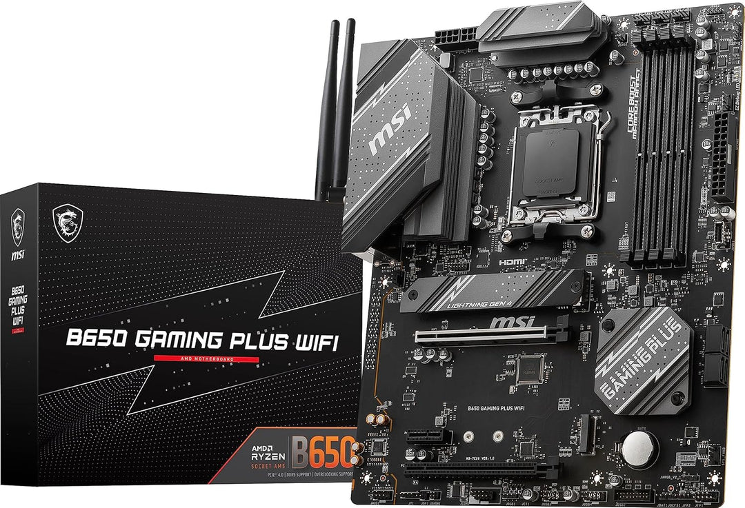 MSI B650 Gaming Plus WiFi Motherboard (unterstützt AMD Ryzen 7000 Prozessoren, AM5 - DDR5 Memory Boo