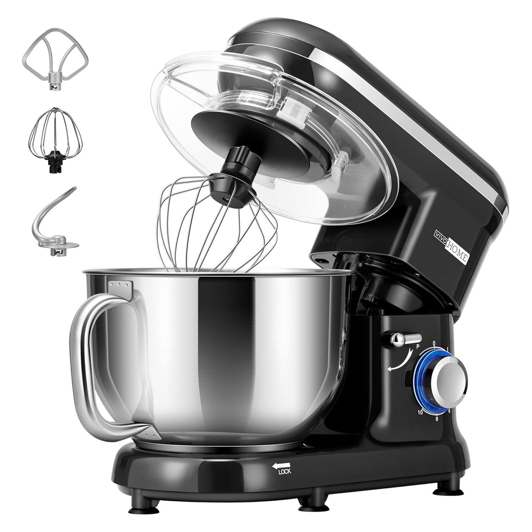 VIVOHOME Küchenmaschine 5,7L Knetmaschine 1500W Küchenmaschinen mit 10 Geschwindigkeiten Pulsfunktio