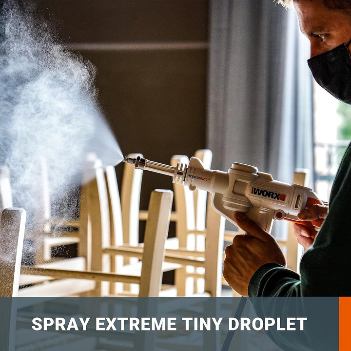 WORX WP650E Hydroshot Akku Drucksprühgerät 20V mit feinem Sprühnebel und 1L Flaschentank – inkl. 2Ah