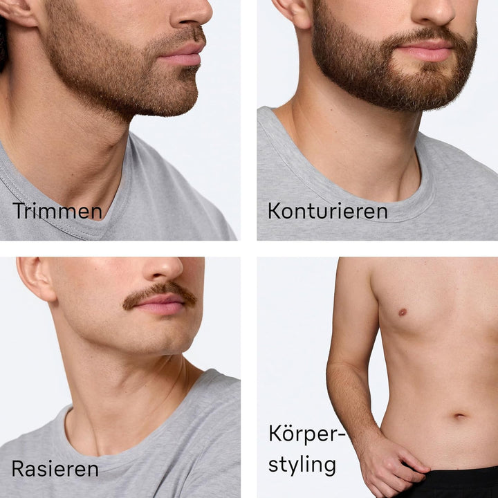 Braun Series X Barttrimmer/ Bodygroomer / Elektrorasierer Herren / Haarschneidemaschine Profi, 5 Auf