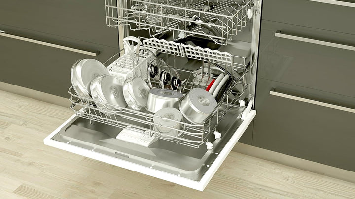 Backen 391505, Topfset 16, 18, 20 cm, Edelstahl, 5-teilig, Induktion, 1 abnehmbarer Griff, 1 Multi-P