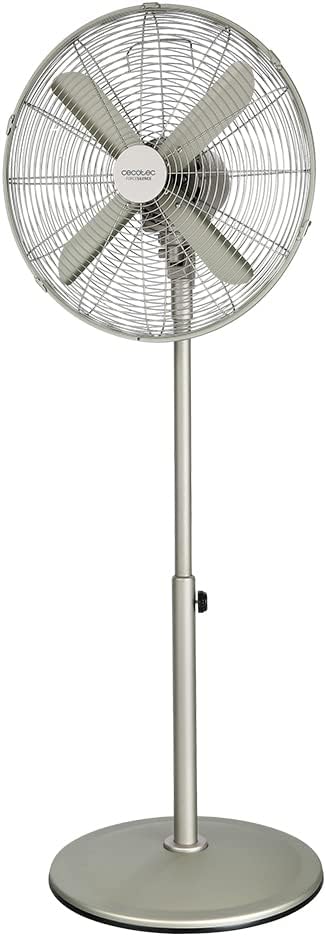 Cecotec Standventilator EnergySilence 610 Steelstyle. 50 W, Stahl-Finish, Durchmesser 40,6 cm mit 4