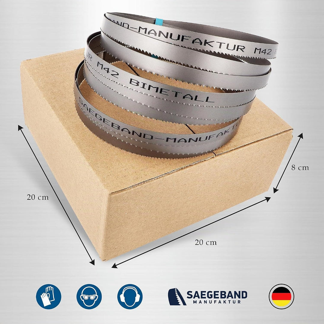 3er Pack M42 HSS Bimetall Sägeband 1140 x 13 x 0,65 mm mit 6/10 ZpZ, Bandsägeblatt