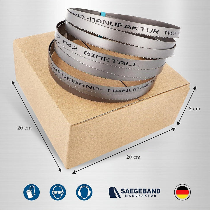 3er Pack M42 HSS Bimetall Sägeband 1140 x 13 x 0,65 mm mit 6/10 ZpZ, Bandsägeblatt