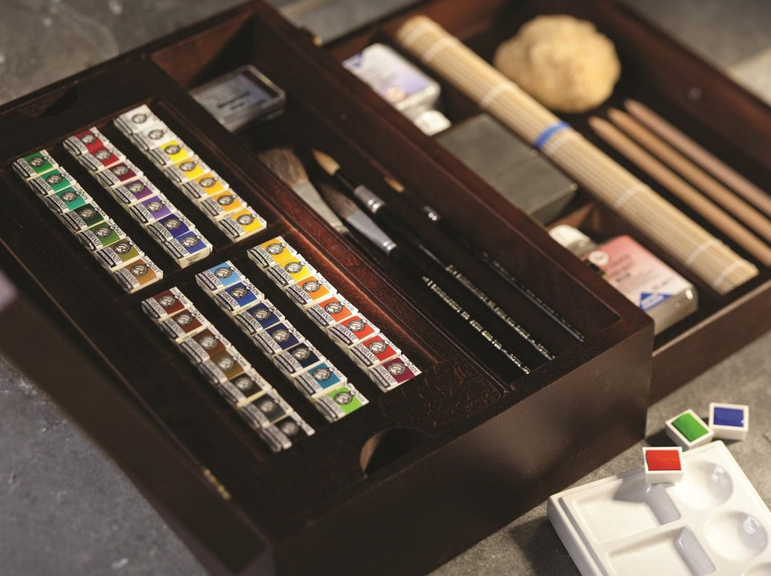 Talens REMBRANDT Aquarellfarbe Malkasten Master mit 42 Näpfchen