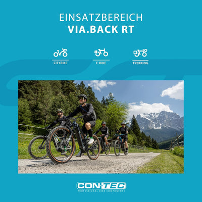 Contec Fahrrad Gepäckträgertasche - Via.Back RT Racktime - Schwarz mit Schultergurt, 32 Liter inklus