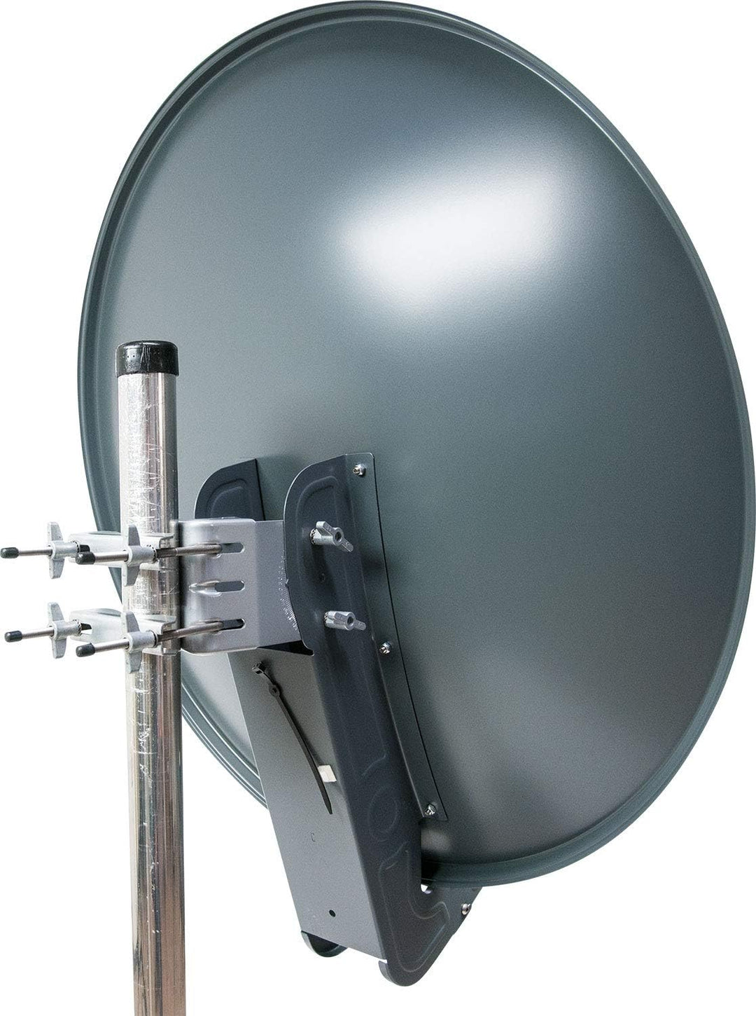 Schwaiger SPI085PA011 Aluminium Offset-Antenne 85 cm, Premiumklasse, anthrazit, Anthrazit