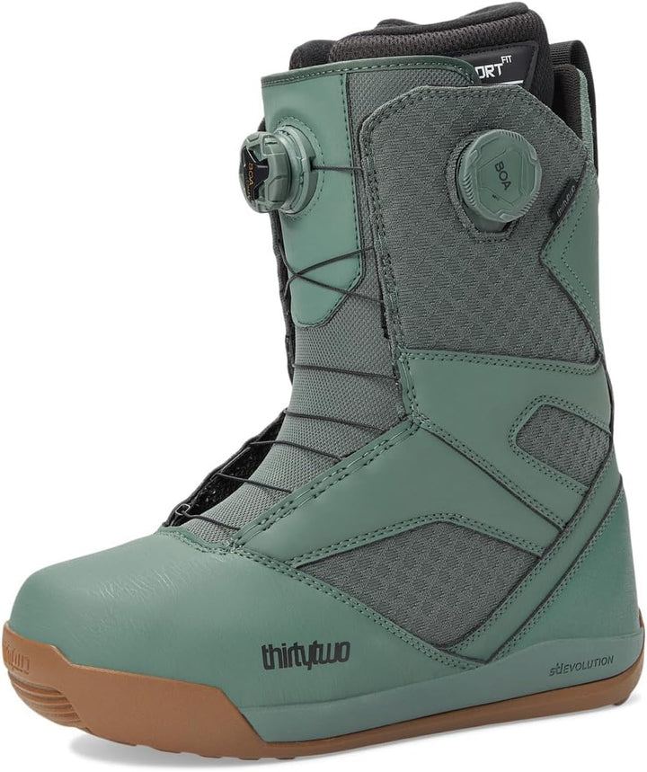 Thirtytwo Herren STW Double BOA Snowboardstiefel Grün/Kaugummi 42, Grün/Kaugummi 42
