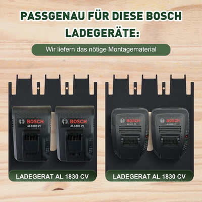 TOPOWN 3in1 Wandhalterung für Bosch (Home & Garden) Ladegeräte, AL1880 CV und AL1830 CV for Bosch Ak