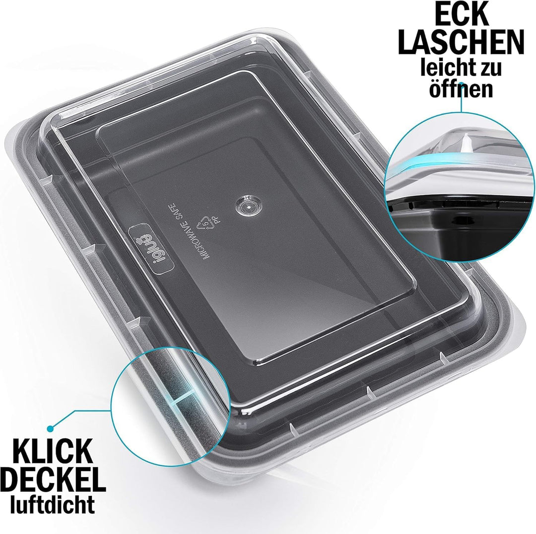 [20er Pack] 1-Fach Meal Prep Container Von Igluu - Essensbox, Lunchbox Mikrowellengeeignet, Spülmasc