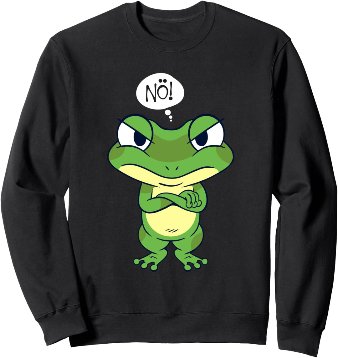 Bevor Du Fragst Nö Nein Lustig Frosch Spruch Comic Statement Sweatshirt
