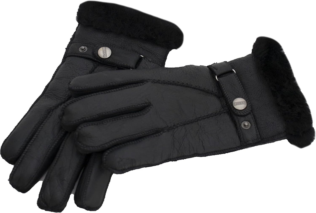 Reissner Lammfelle Fingerhandschuhe HDS-FINGER2 Merino Lammfell Nappa Leder in schwarz, beige und wa
