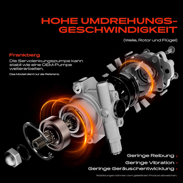 Frankberg Servopumpe Hydraulikpumpe Lenkung Kompatibel mit 145 930 1.4L-1.7L 1994-2001 Punto 176 176